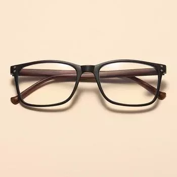 Модные квадратные очки для чтения с текстурой дерева для мужчин, высокой четкости, с защитой от синего света, пресбиопические очки для женщин, очки для чтения + 100 degrees