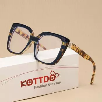 Модные квадратные очки с плоскими линзами, защищающие от синего света чёрный