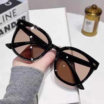 Модные квадратные очки высокого класса, женские солнцезащитные очки с большой оправой и защитой от ультрафиолета, ретро-трендовые солнцезащитные очки Gm
