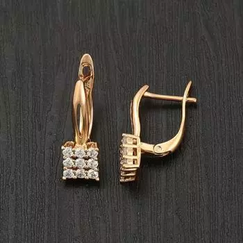 Модные квадратные полые серьги цвета шампанского, золота и белого циркона, изысканные женские серьги, ювелирные изделия, подарок шампанского