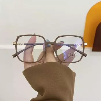 Модные квадратные простые очки унисекс для мужчин и женщин, очки в металлической оправе для вечеринок, очки в нежной преувеличенной оправе