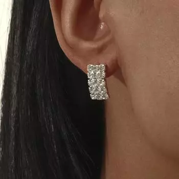 Модные квадратные серьги с бриллиантами, блестящие серьги с металлической цепочкой и стразами, женские серьги, 1 пара