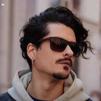 Модные квадратные солнцезащитные очки для верховой езды с большой оправой, новые мужские спортивные поляризованные солнцезащитные очки для вождения на открытом воздухе, устойчивые к ультрафиолетовому излучению солнцезащитные очки