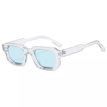 Модные квадратные солнцезащитные очки женские оттенки UV400 винтажные синие чайные панк мужские солнцезащитные очки