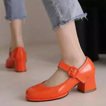 Модные квадратные туфли Мэри Джейн на низком каблуке женские черные белые красные туфли на каблуке туфли-лодочки большого размера для офиса, вечеринки, свадьбы, женские дизайнерские туфли 34 чёрный