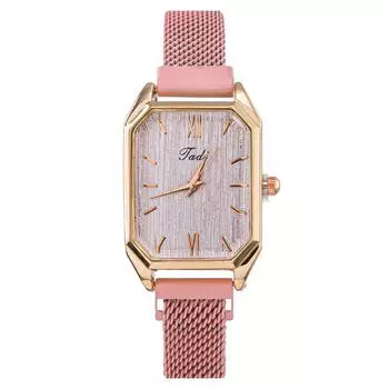 Модные квадратные женские часы женские часы магнит ленивый Милан браслет запад ферромагнитные часы кварцевые часы белый