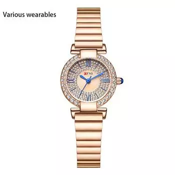 Модные кварцевые часы Roman Scale Diamond Ladies Quartz Watch All-Match Watch