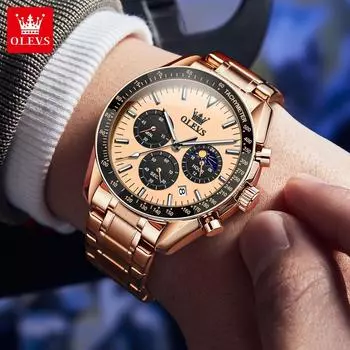 Модные кварцевые часы с хронографом для мужчин Moonswatch Calendar из нержавеющей стали наручные часы водонепроницаемые роскошные мужские часы серебряный/синий