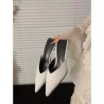 Модные лаконичные женские туфли с острым носком на тонком низком каблуке, повседневные туфли-лодочки для вечеринок, летние туфли-лодочки 35