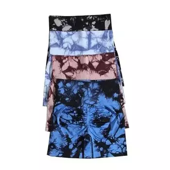 Модные леггинсы для йоги с принтом тай-дай, женские шорты, спортивные брюки для спортзала, фитнеса, спортивной одежды с высокой талией, приталенные 29654 S орион