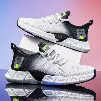 Модные легкие мягкие мужские повседневные кроссовки для бега для мужчин, спортивные противоскользящие износостойкие кроссовки для ходьбы 37 чёрный