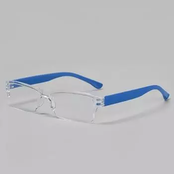 Модные легкие полимерные очки для чтения для мужчин и женщин с прозрачными линзами, полукадровые очки для дальнозоркости 1,0 1,5 2,0 2,5 3,0 3,5 4,0 для чтения Strength 4.00