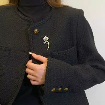 Модные легкие роскошные броши в виде лотоса для женщин и девочек, блестящие булавки в виде лотоса, темпераментные броши для пальто и костюма, аксессуары для одежды, подарки onesize