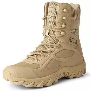 Модные легкие тактические ботинки Desert, мужские уличные ботинки, ботинки Jungle Combat, нескользящие, износостойкие 42 чёрный