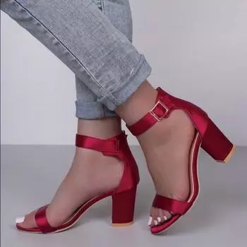 Модные летние босоножки для женщин на высоком каблуке, большого размера, однотонные, с пряжкой в виде рыбьего рта, тапочки для вечеринок, повседневная обувь, сандалии женские 36