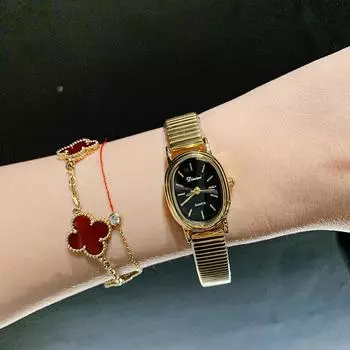 Модные летние часы с маленьким круглым ремнем, повседневные простые кварцевые часы, женские часы со стальным ремнем в стиле ретро для поездок на работу