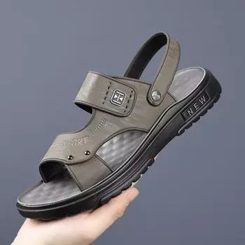 Модные летние дизайнерские новые сандалии для пляжа на полой платформе с открытой пяткой, модные повседневные мужские тапочки с мягкой подошвой Zapatos De Hombre 44