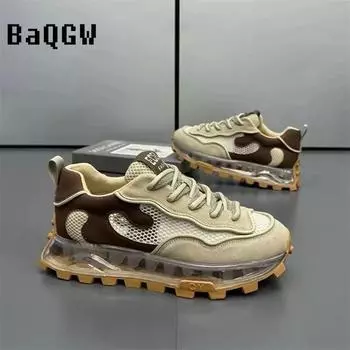 Модные летние дышащие мужские кроссовки на высокой платформе, удобные кроссовки для бега, повседневная спортивная обувь высокого качества для активного отдыха, размер 39-44 39