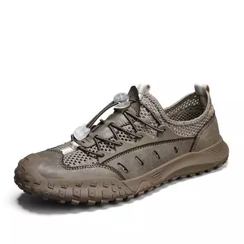 Модные летние кроссовки для походов, мужские кроссовки для походов, дышащие, повседневные, походная обувь, мужская, быстросохнущая, для рыбалки в воде 38 чёрный