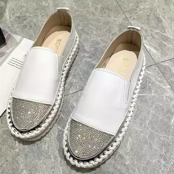 Модные летние кроссовки, спортивная обувь для женщин, туфли на платформе, удобные туфли на плоской подошве со стразами, вулканизированные туфли для женщин на платформе 36 чёрный