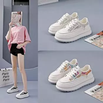 Модные летние модные сетчатые толстые кроссовки на каждый день с полыми носками туфли на платформе и танкетке удобные кроссовки из блестящей кожи 35