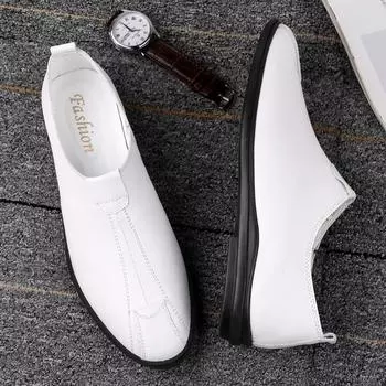 Модные летние мужские офисные туфли, лоферы, белые мокасины, мужские свадебные, новые винтажные, из натуральной кожи, роскошные мужские туфли-лоферы 37 чёрный