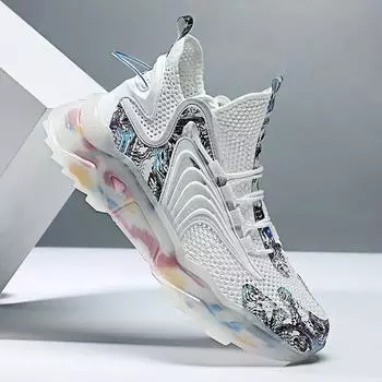 Модные летние мужские повседневные кроссовки, дышащая спортивная мужская обувь, стильные корейские новинки 2024 года, 39 удобных предложений, тренд 2024 года 38