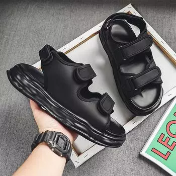 Модные летние мужские сандалии для отдыха на открытом воздухе, пляжные сандалии 2024 года, новые легкие, мягкие, дышащие, нескользящие, мужские сандалии для мужчин 38