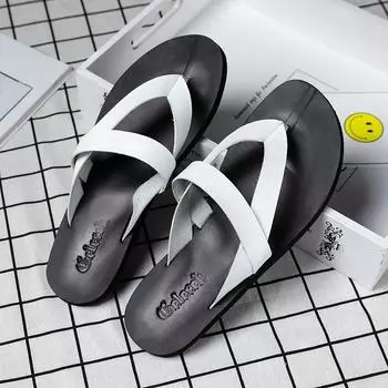 Модные летние мужские сандалии, летние удобные повседневные высококачественные шлепанцы, нескользящие пляжные тапочки для мужчин, мокасины Hombre 39 чёрный