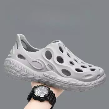 Модные летние мужские сандалии LightMen s Casual Shoes Clogs Lovers Home Garden Outdoor Male Beach Flat Sandals Slippers sandalias hombre 40-41 серый