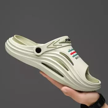 Модные летние мужские тапочки Eva, домашние сандалии, пляжные повседневные мягкие нескользящие мужские шлепанцы, пляжная мода, мужские дизайнерские шлепанцы 38 зелёный