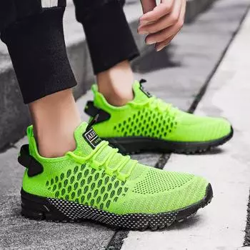 Модные летние мужские туфли PARZIVAL из сетчатой ткани, дышащая мужская обувь, повседневные кроссовки для бега, легкие кроссовки для ходьбы, теннисные туфли для мужчин 39 жёлтый