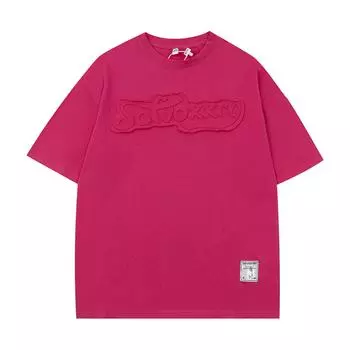 Модные летние новые китайские шикарные повседневные свободные и универсальные мужские и женские футболки с короткими рукавами и нашивками в китайском стиле S белый