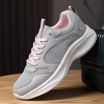 Модные летние новые кроссовки женская обувь модные теннисные сетчатые дышащие кроссовки повседневная обувь женская спортивная обувь удобная беговая обувь 35 белый