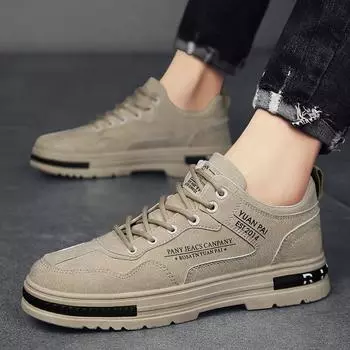 Модные летние новые модные тенденции на открытом воздухе с плоским дном и высоким верхом мужские ботинки удобная и легкая рабочая обувь 39