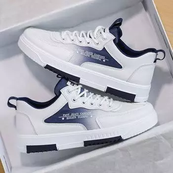 Модные летние новые мужские кроссовки на платформе, модные нескользящие удобные повседневные кроссовки для бега, мужские кроссовки для скейтбординга, вулканизированная обувь 44 темно-синий