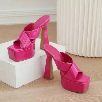 модные летние новые стильные модные водонепроницаемые женские тапочки на платформе с очень высоким каблуком для вечеринок на открытом воздухе сандалии с открытым носком высотой 15 см размер 34-43 35 абрикосовый