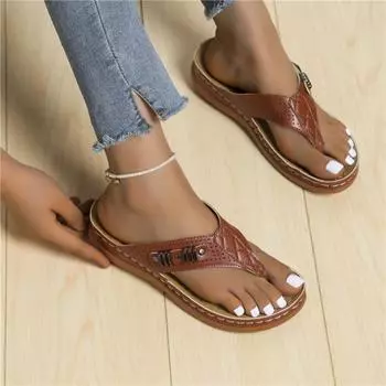 Модные летние новые зигзагообразные швейные шлепанцы с толстым нижним зажимом, выдолбленные новые женские шлепанцы 36 серый