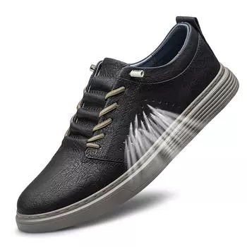 Модные летние повседневные туфли из натуральной кожи для мужчин, коричневые дизайнерские классические уличные туфли-оксфорды для мужчин, официальная обувь для ходьбы большого размера 37 чёрный