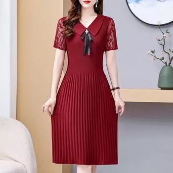 Модные летние шифоновые платья больших размеров, элегантные тонкие длинные платья с короткими рукавами, женская винтажная летняя одежда XL синий