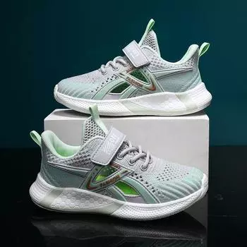 Модные летние спортивные детские кроссовки для мальчиков, беговые спортивные детские туфли для девочек на плоской подошве 28