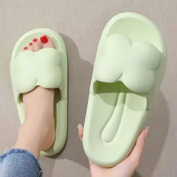 Модные летние тапочки для женщин и мужчин 2024 года, домашние сандалии из ЭВА с высокой мягкой подошвой, трендовые шлепанцы, легкая пляжная обувь, тапочки для пар, домашние тапочки большого размера 36-37 розовый