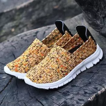 Модные летние туфли на плоской подошве для мужчин, туфли-лоферы, повседневные плетеные туфли, женские кроссовки, удобные разноцветные туфли для женщин, большой размер 4344 33 зелёный