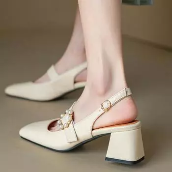 Модные летние туфли с закрытым носком для женщин, роскошные розовые бежевые гладиаторские сандалии с ремешками, шлепанцы с открытой пяткой, женская свадебная обувь, большой размер 34 бежевый