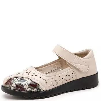 Модные летние женские кожаные сандалии на плоской подошве белого цвета, модные повседневные женские туфли, сандалии с круглым носком, нескользящие, размер 35-41, Zapatos Mujer 35 чёрный