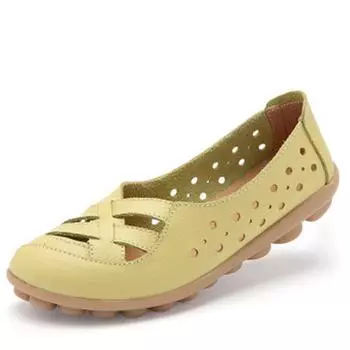 модные летние женские повседневные туфли из натуральной кожи, туфли на плоской подошве, лоферы, женские дизайнерские кроссовки, дышащие женские мокасины с вырезом 35 белый