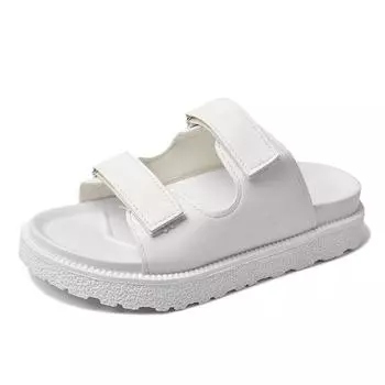 модные летние женские сандалии модные туфли на плоской подошве повседневные удобные женские тапочки новые модные универсальные женские шлепанцы на платформе 35 чёрный