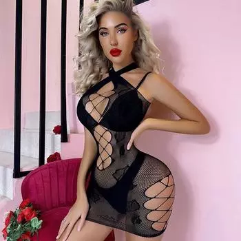 Модные летние женские сексуальные ажурные мини-платья женские эротические сетчатые облегающие платья для вечеринок в ночном клубе XXS