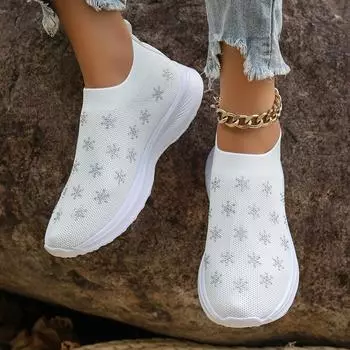 Модные летние женские туфли из вулканизированной кожи с круглым носком на плоской подошве для женщин, туфли на платформе без застежек, кроссовки с противоскользящей сеткой для активного отдыха 35 белый