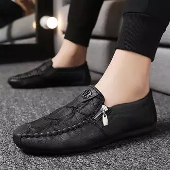 Модные лоферы, мужские мокасины Homme, мужская обувь из искусственной кожи, мягкая удобная мужская повседневная обувь, кроссовки на плоской подошве Zapatos De Hombre 39 коричневый